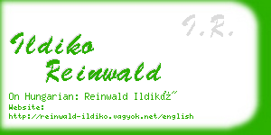 ildiko reinwald business card